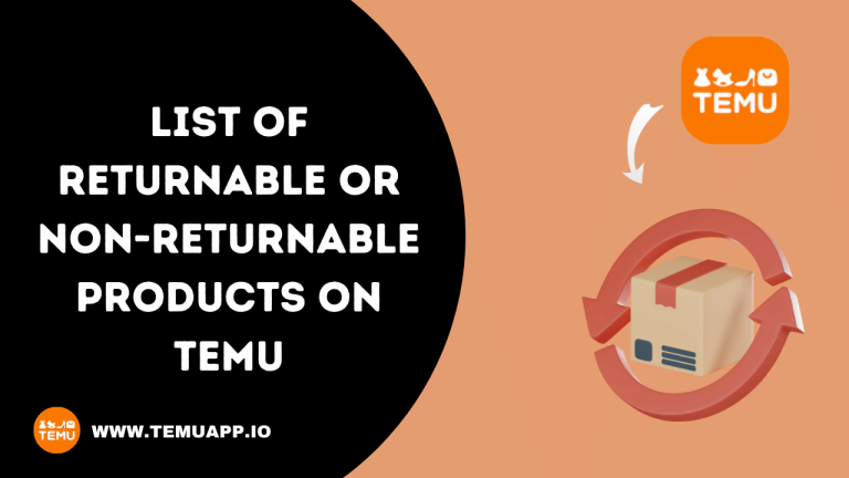 List of Returnable & Non-Returnable Products on TEMU in 2024