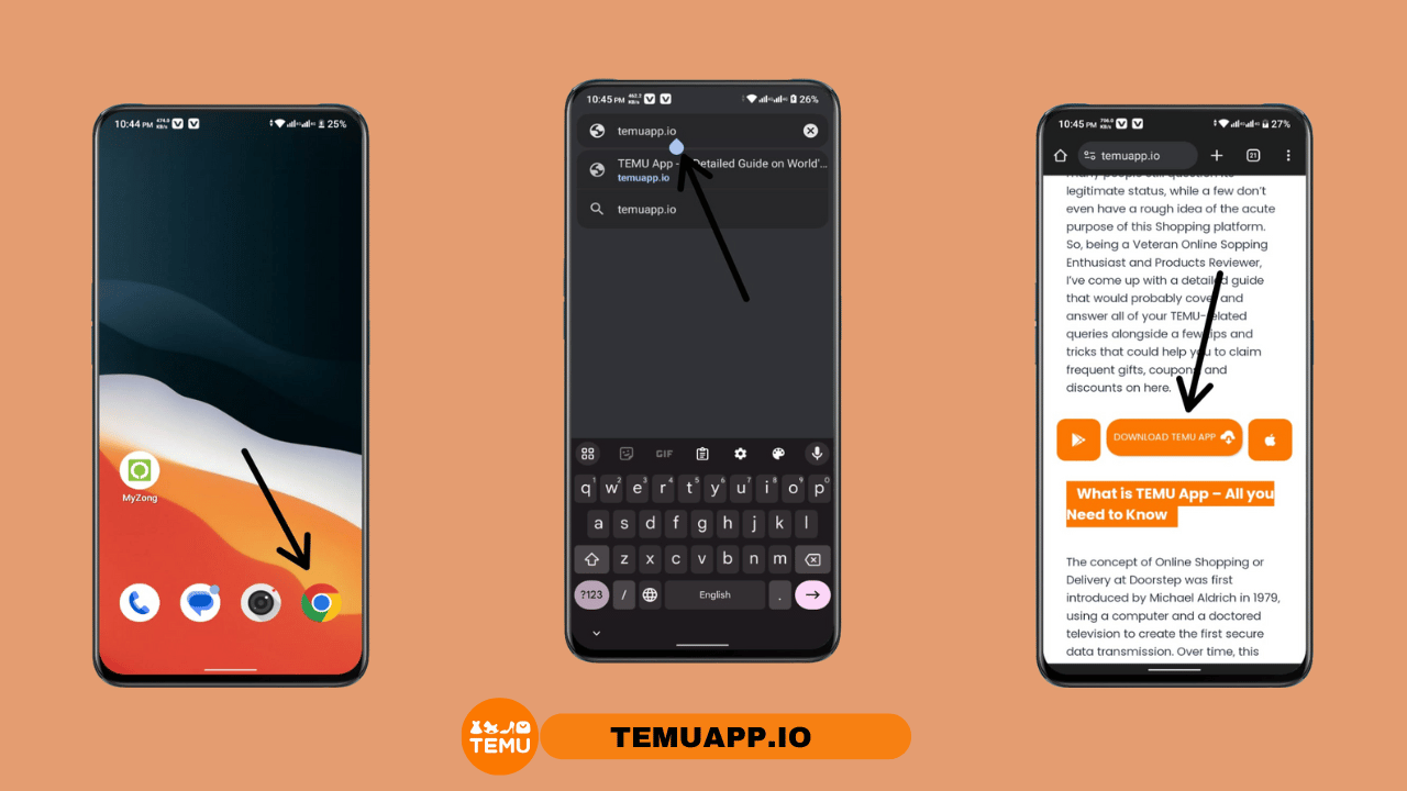 How do I download the TEMU app on Android?