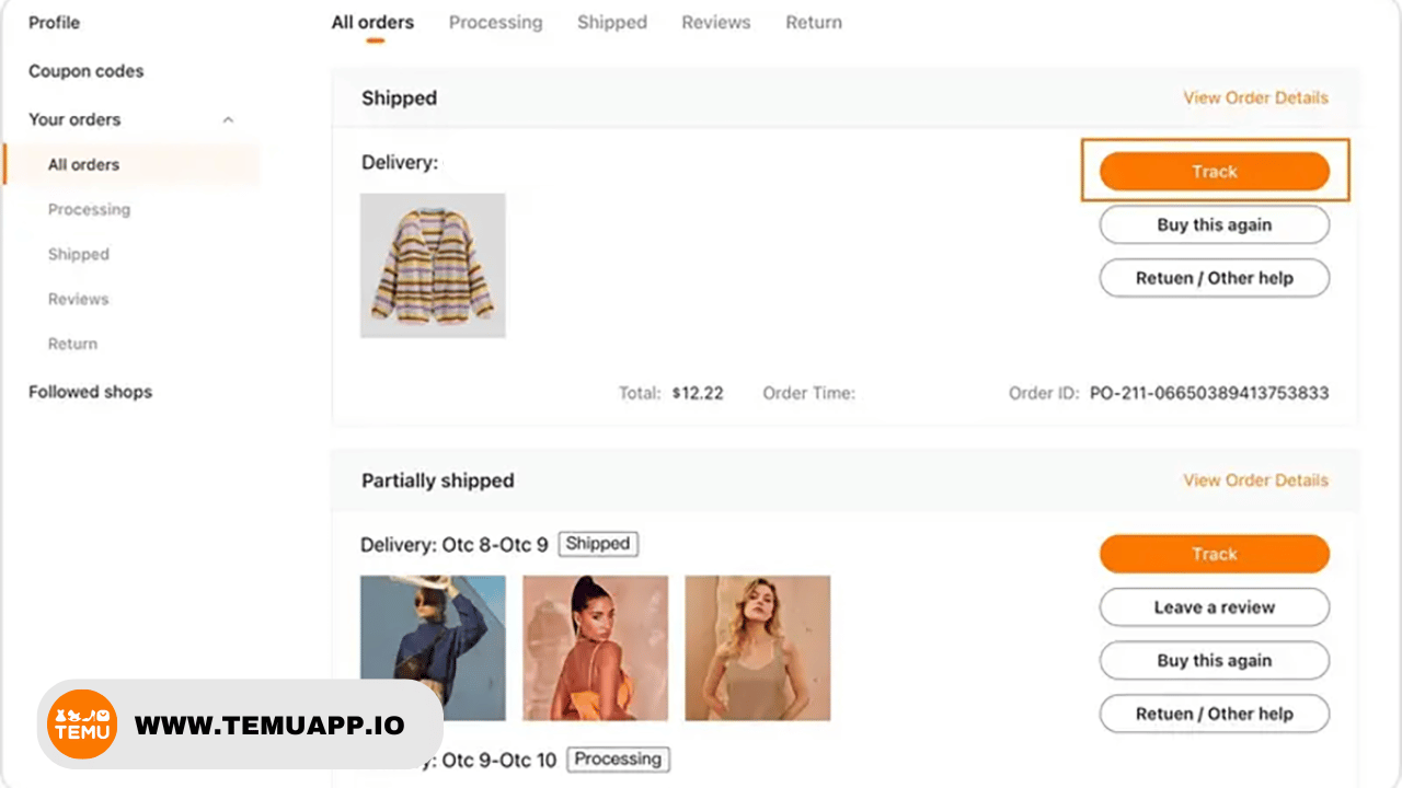 How to Track Your Order on Temu