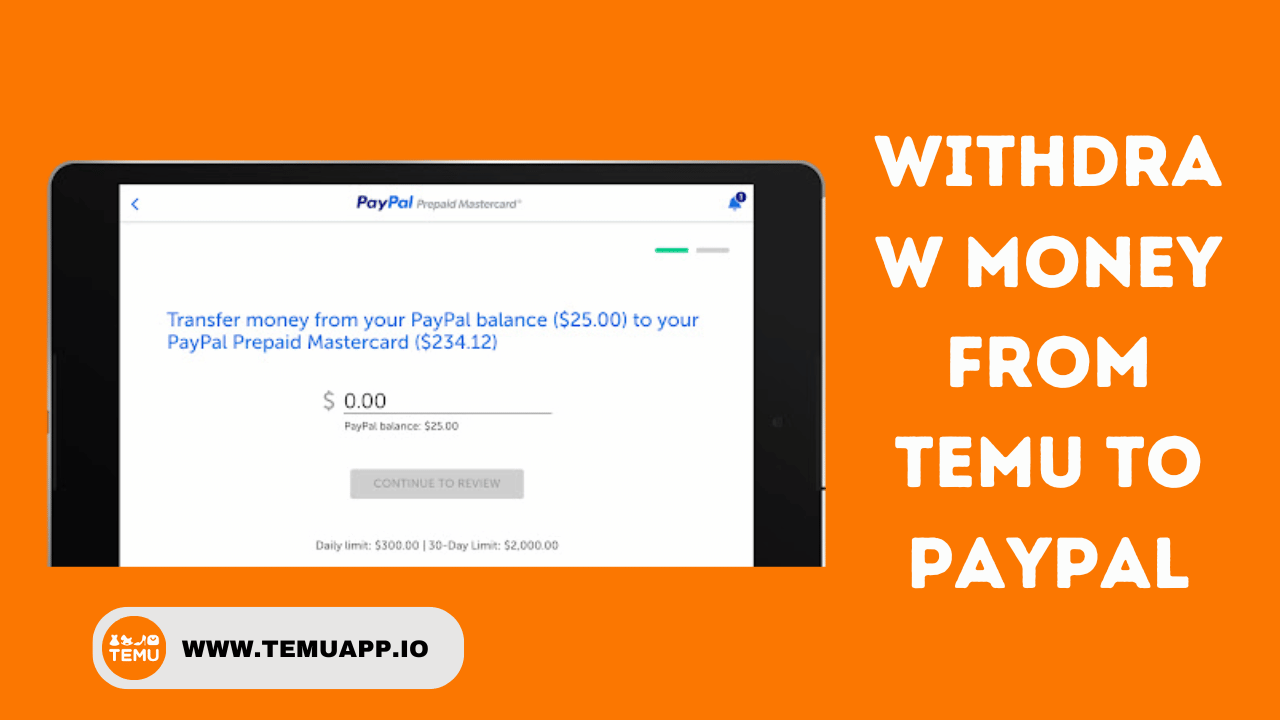 Withdraw Money From Temu To Paypal