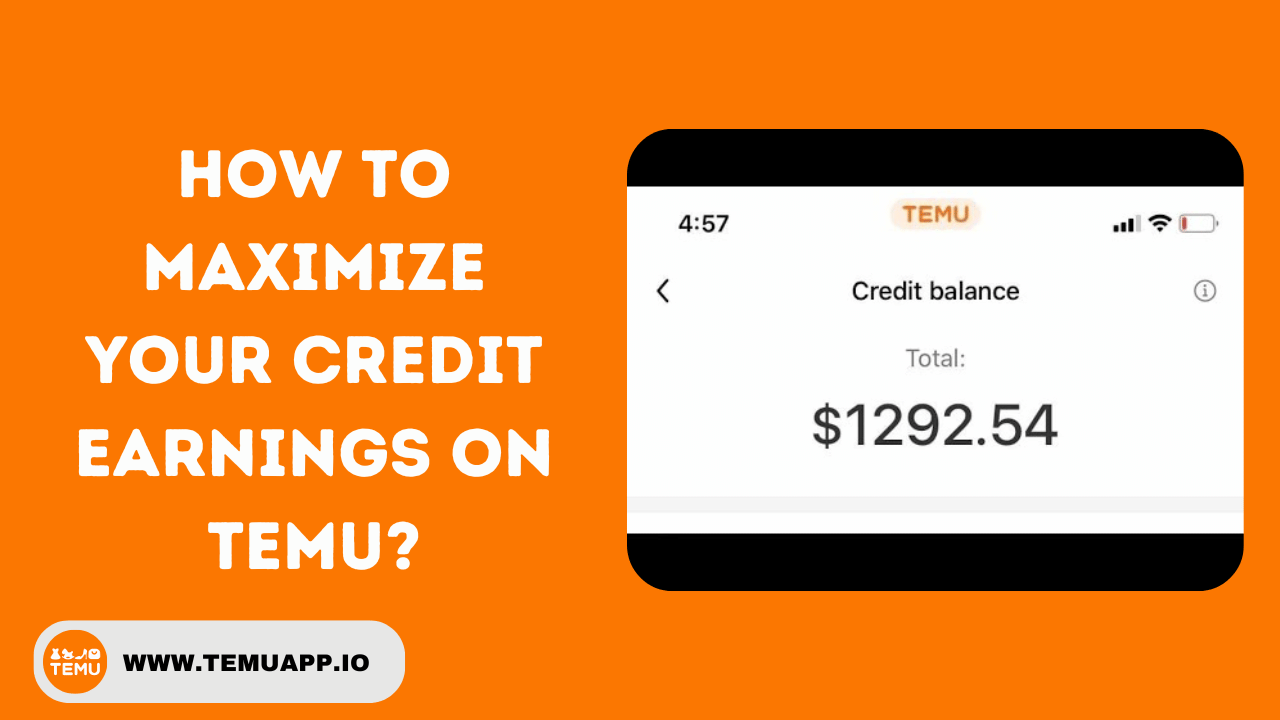 How To Maximize Your Credit Earnings on Temu?