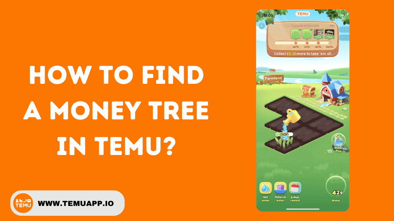 How to find a money tree in temu?