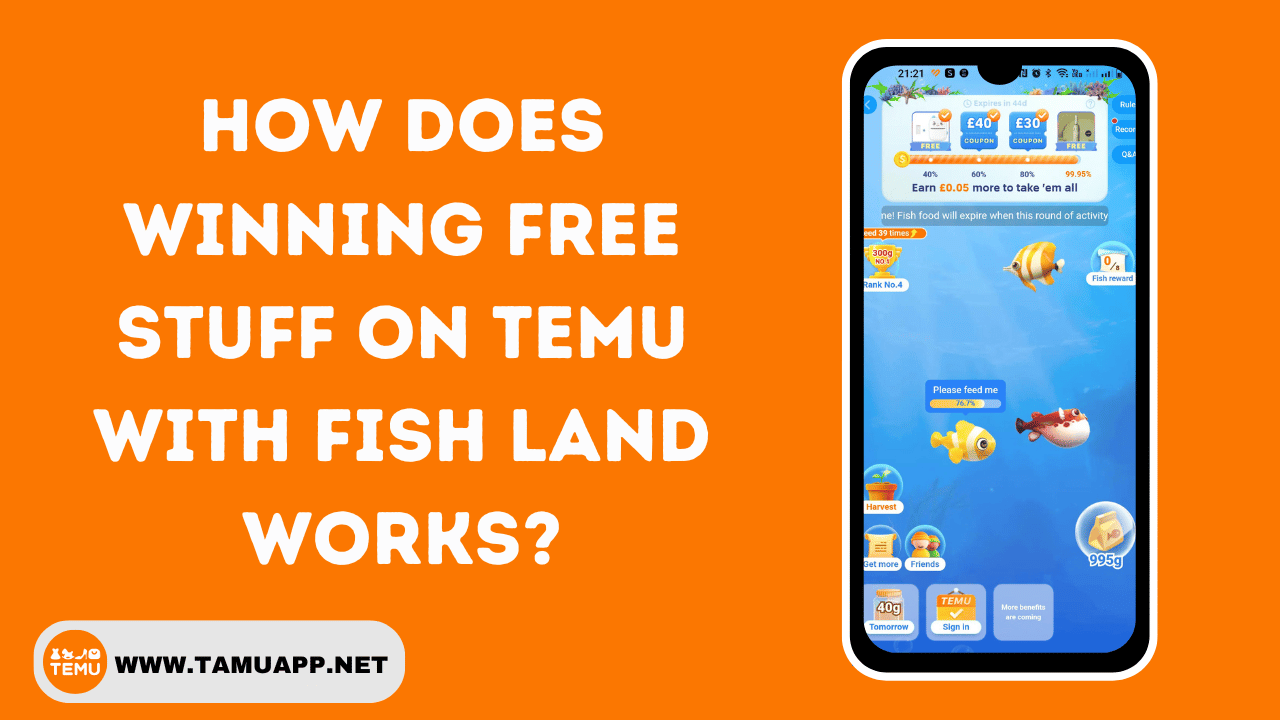 How Does Winning Free Stuff On Temu With Fish Land Works?